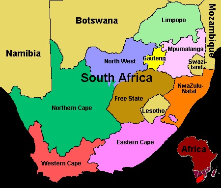 South Africa 9 provinces