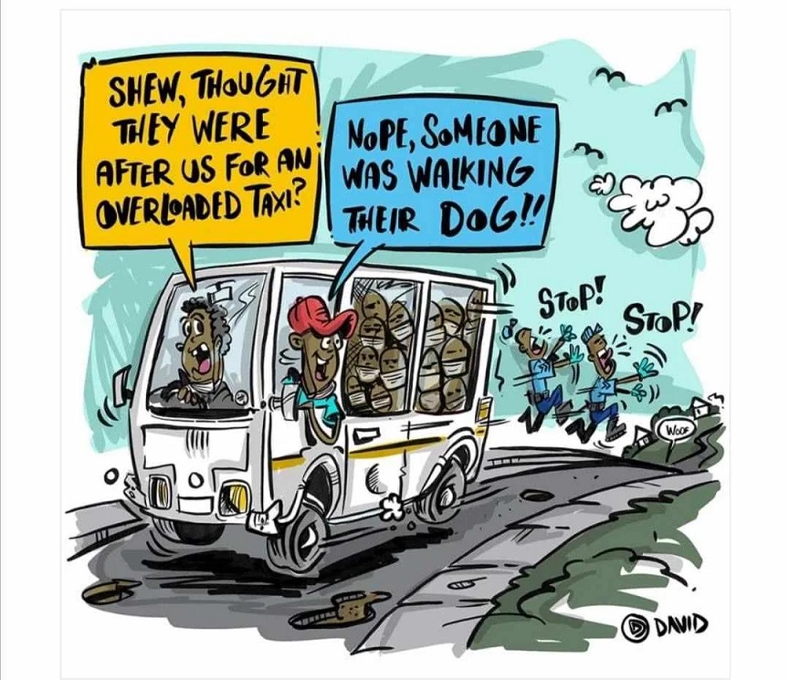 overloaded taxi South Africa